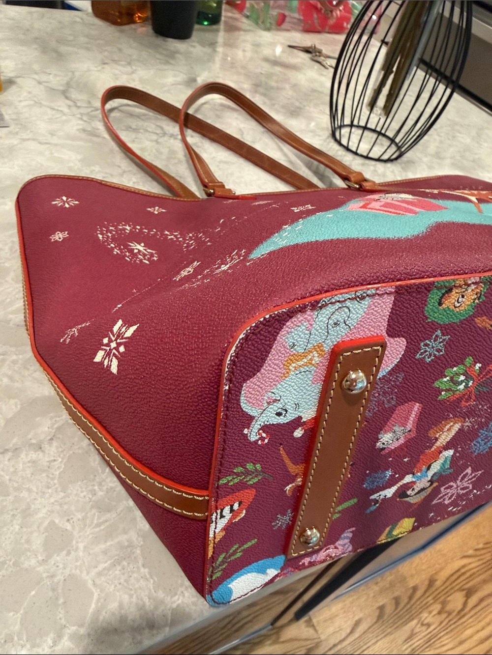 Dooney and Bourke Disney parks classic Christmas tote - Picture 7 of 10